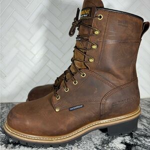 Elm 8" Men 12E Wide Steel Toe Boot Insulated 600gram Waterproof Logger architect
